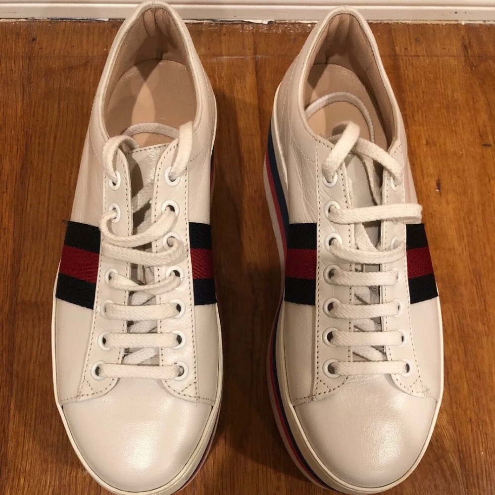 Gucci Peggy High Platform Womens Sneakers Size 36